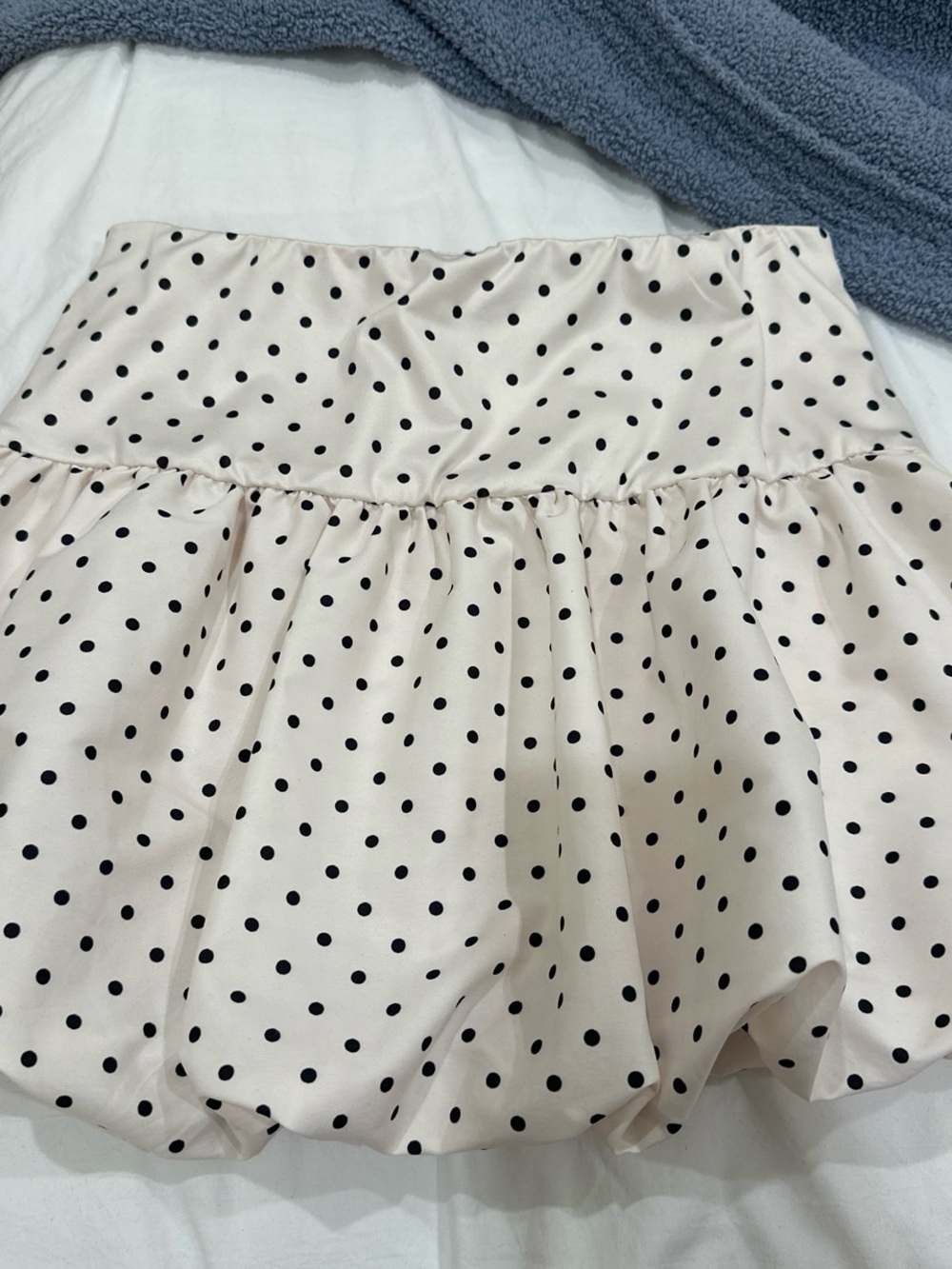Polka Dot bubble Mini Skirt